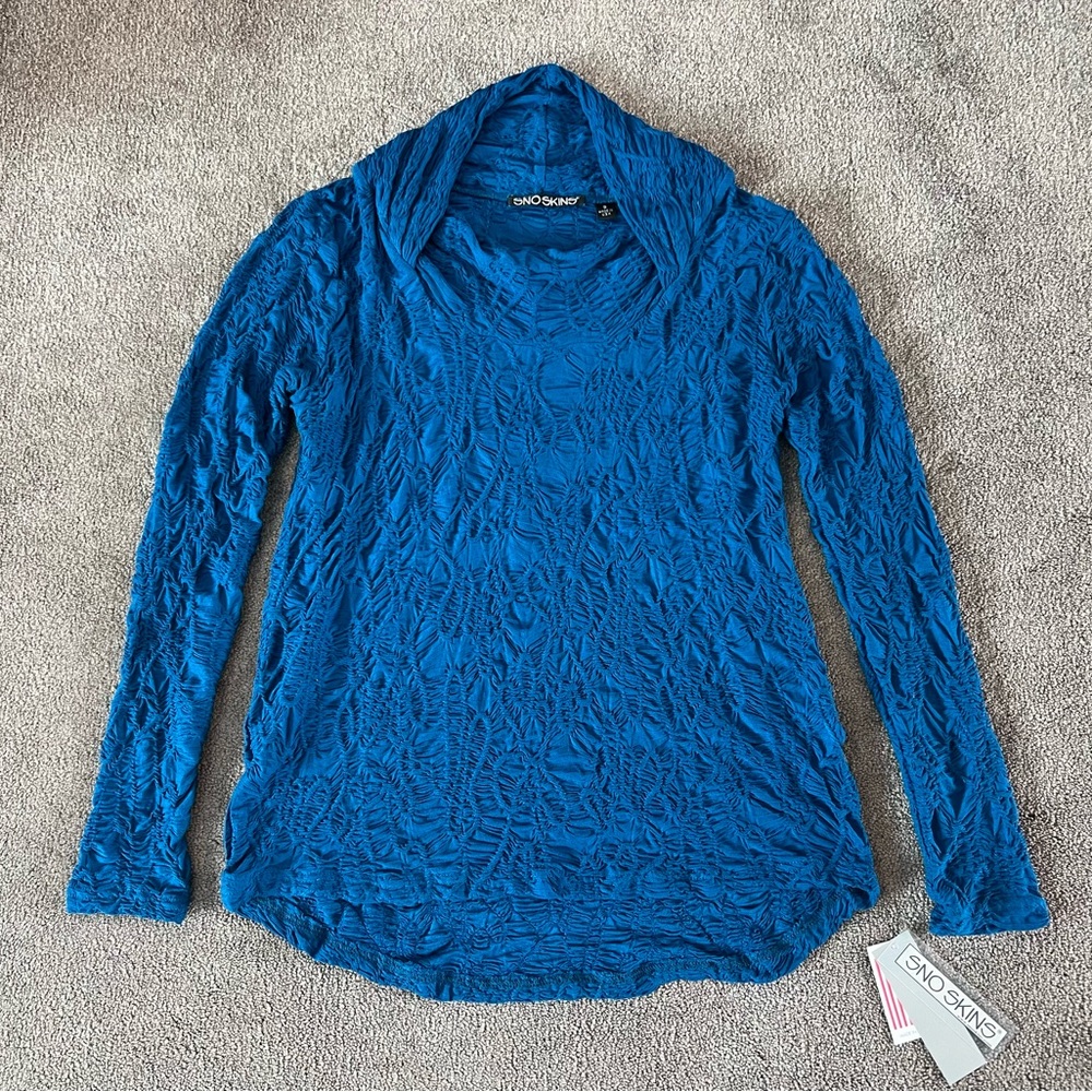 NWT Sno Skins Dreamcatcher Double Draped Cowl Neck
